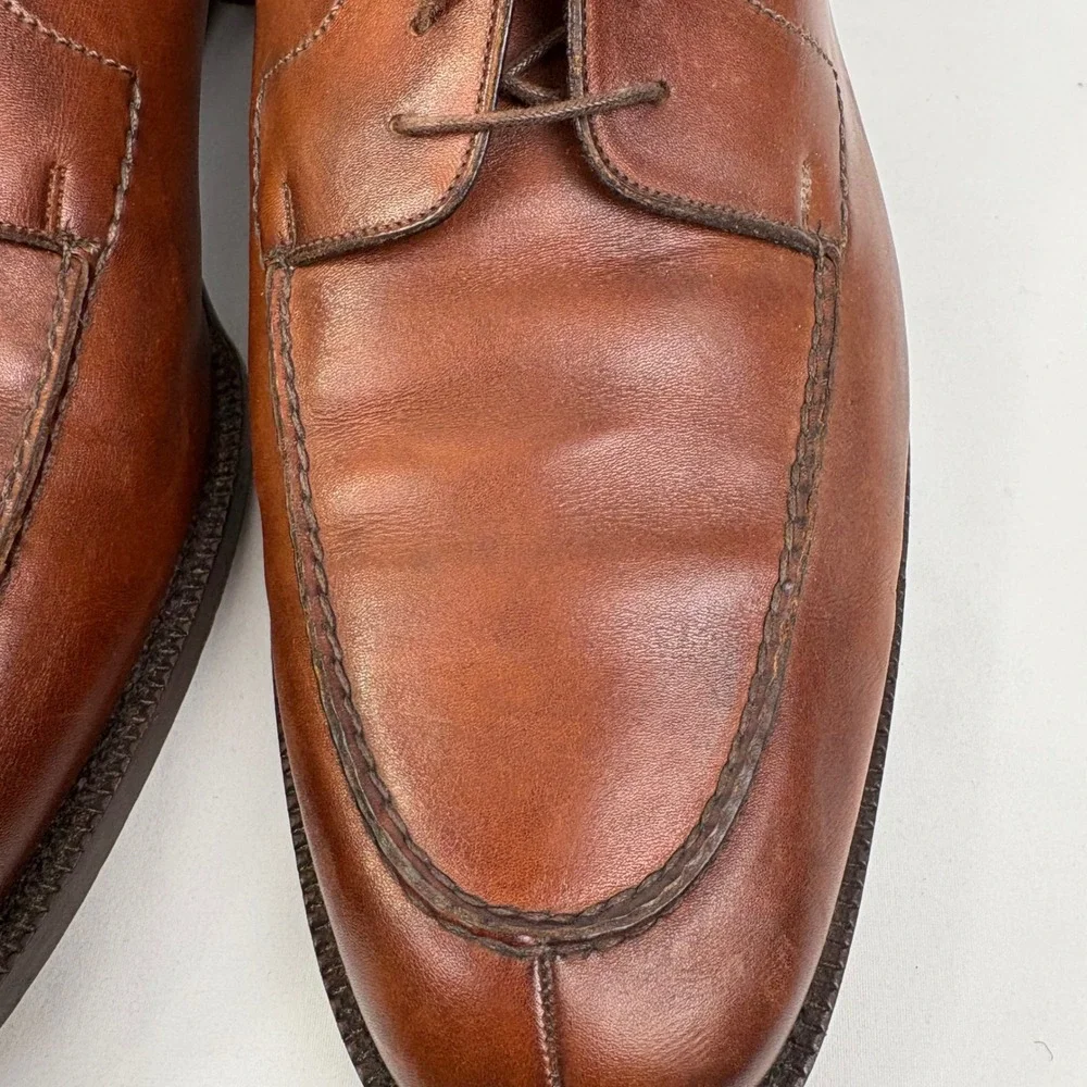 Cole Haan Men's Brown Leather Split Toe Lace Up Derby Dress Shoes Size 13